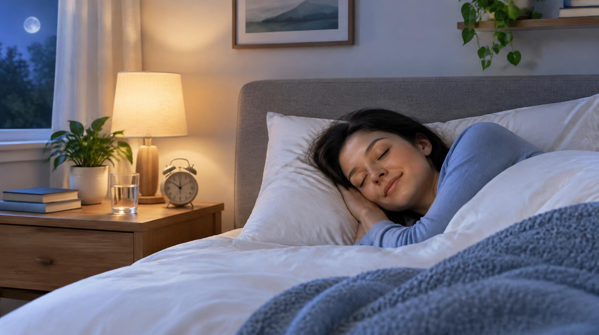 person sleeping peacefully