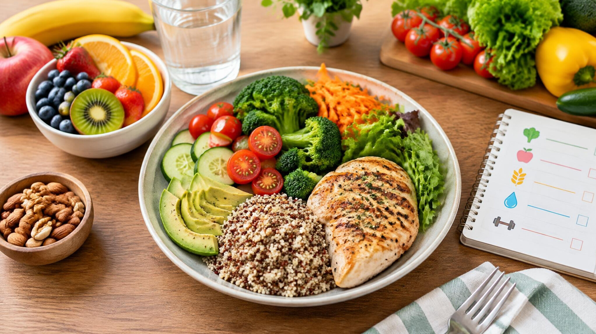 healthy balanced meal plate