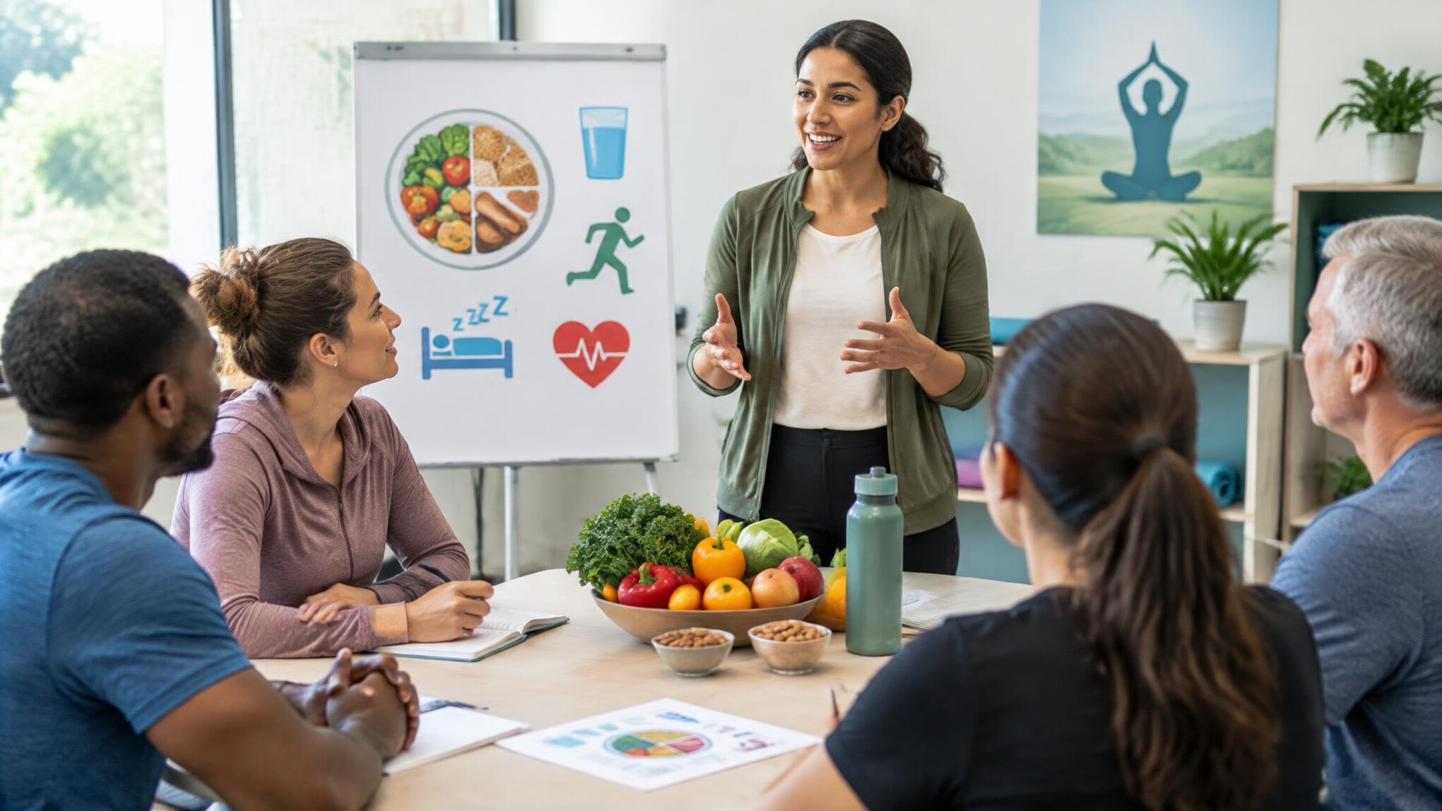 group attending health workshop