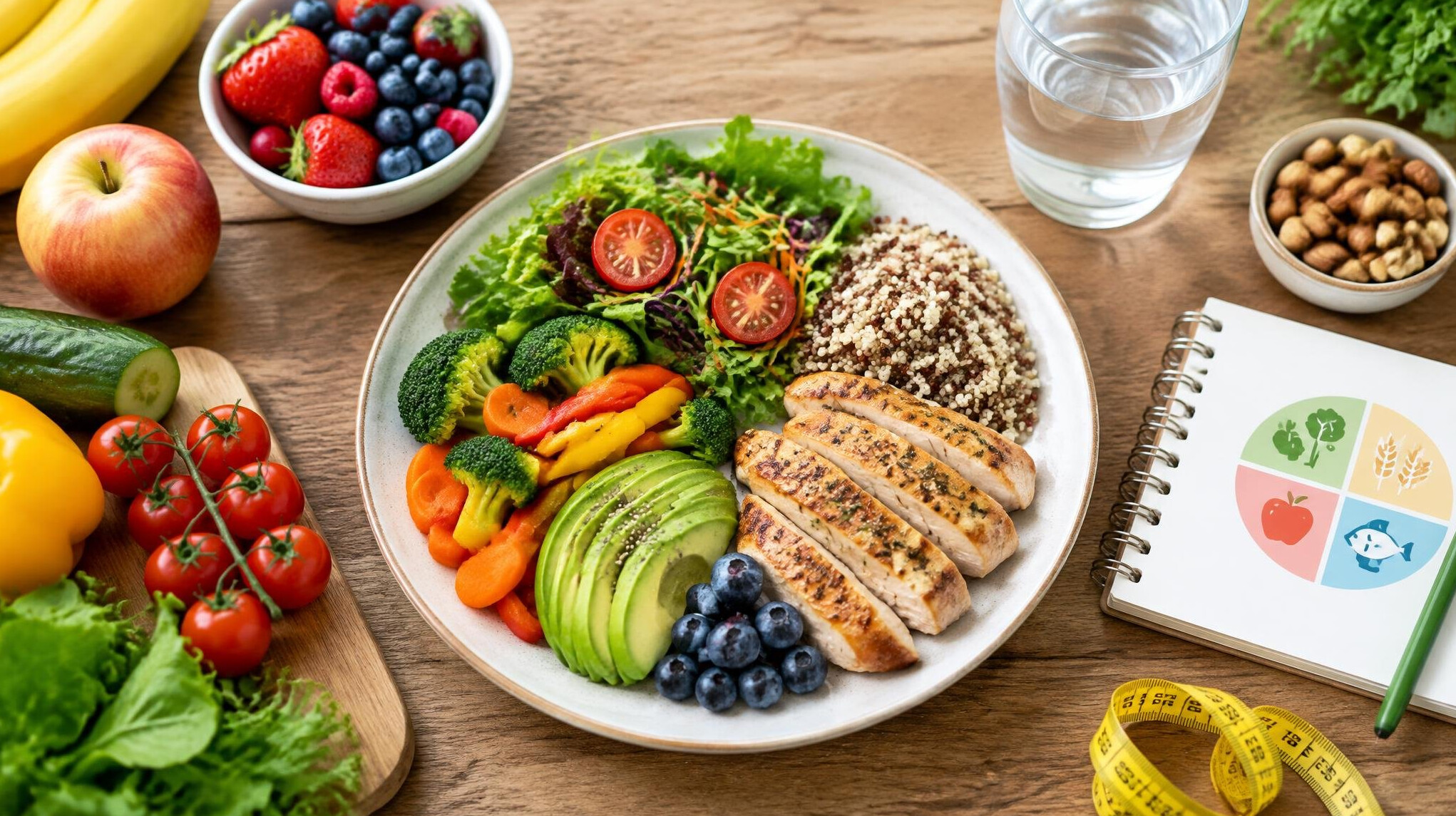 healthy balanced meal plate